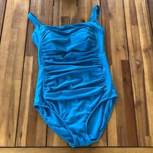 L. Bean Swimsuit  16 Reg. Blue